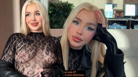 Шлюшка Блондесса Blondessa в домашнем сексе